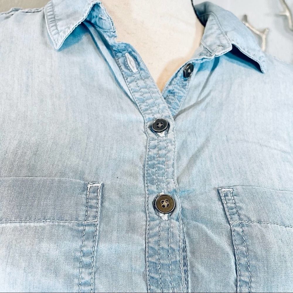 SO Shirt Dress Relaxed Denim Womens Small - Picture 4 of 13